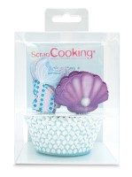 24 Muffinförmchen u. 24 cake toppers Meerjungfrau