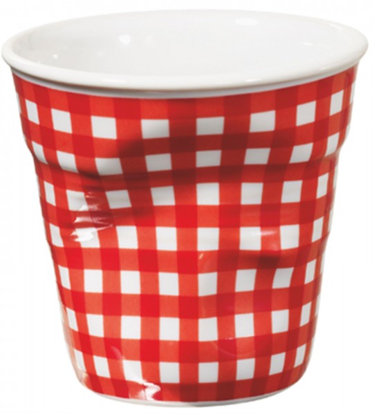 6x Espresso Knitterbecher 8 cl, weiss rot