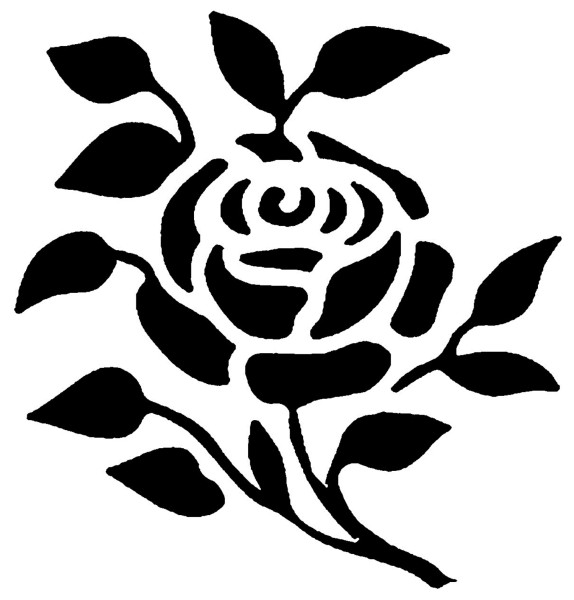 Schablone für Tortendekoration Rose D26cm