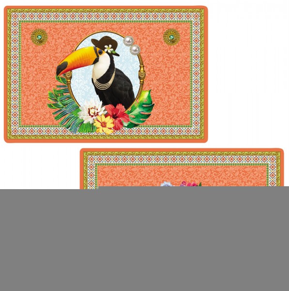 Fancy Animals "Tukan" Tischset doppelseitig 45x30 cm