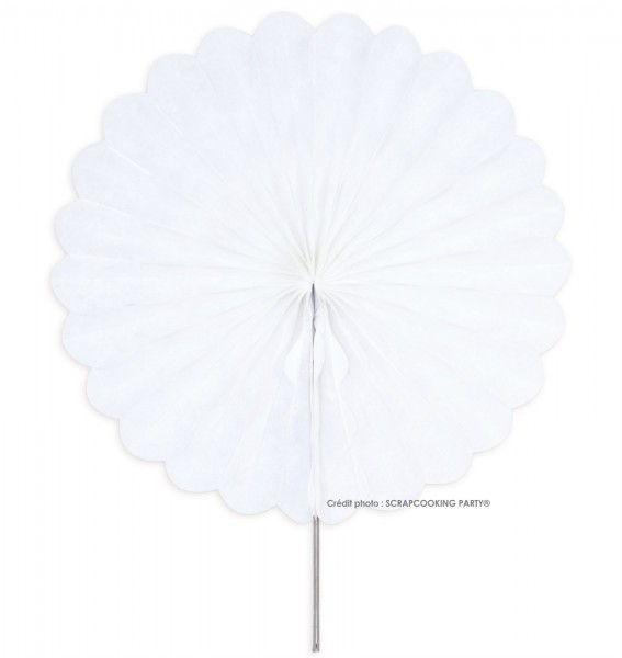 Dekokugeln Alveolenrosette 2 Stk. Papier weiss Ø25cm
