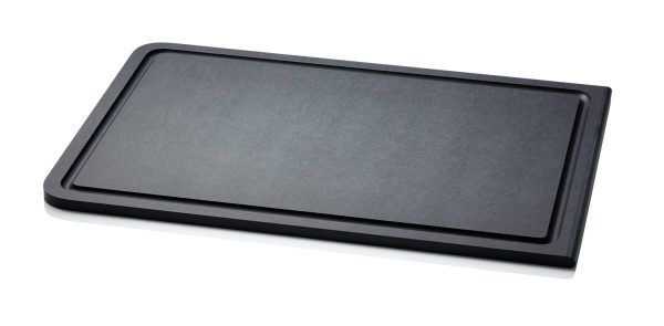 Duracore Tranchierbrett m. Saftrille, schwarz, 38.5x27x0.9cm