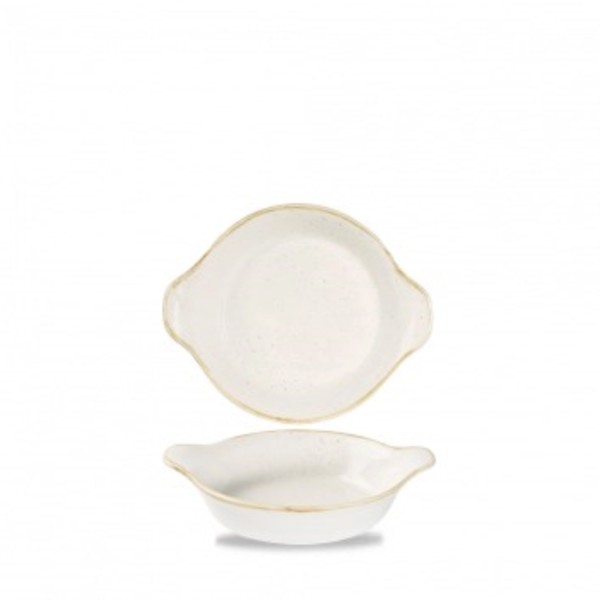Stonecast Barley White Schale rund mit Griffen 15x18cm