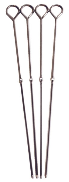 4er Set BBQ Grillspiesse Edelstahl 25.5cm