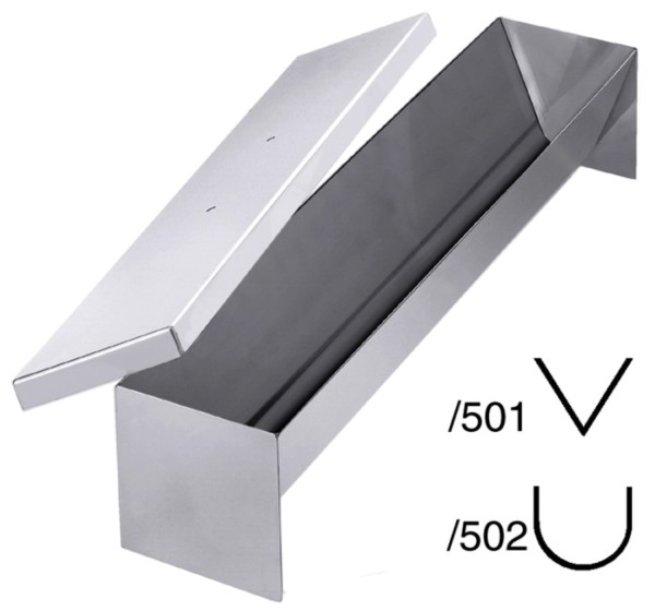 Pastetenform halbrund, 50x10x9 cm, mit Deckel
