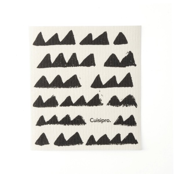 Allzweck Eco Tuch, SM, 20x17x 0.2cm schwarz Dreiecke