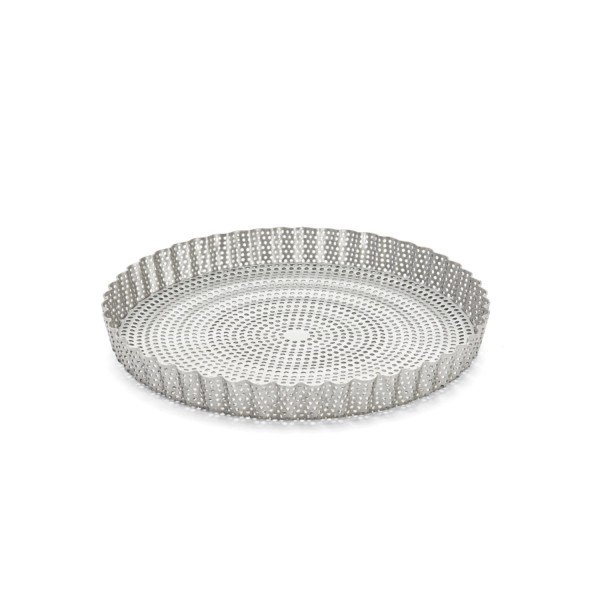 Backform geriffelt mit herausnehmbarem Boden D24cm Edelstahl