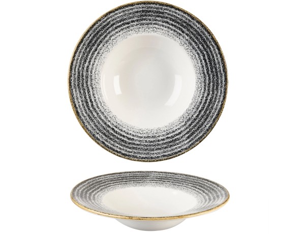 S.P. Homespun Charcoal Black Teller tief Fahne 24cm