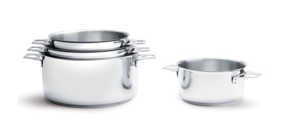 3er Set TWISTY Stielkasserolle 16,18,20cm Induktion