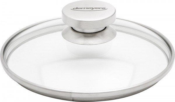 Glasdeckel mit Edelstahlring 16cm