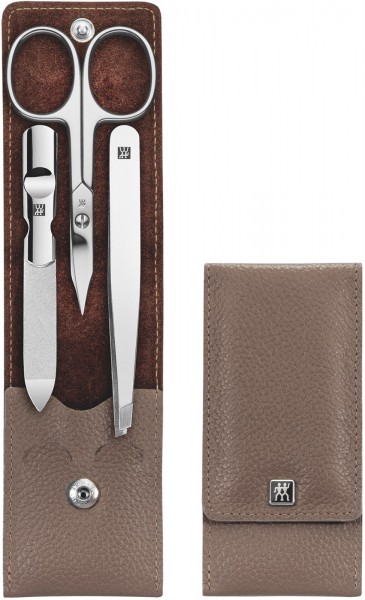 Taschen-Etui, Rindleder, fango, 3-tlg.