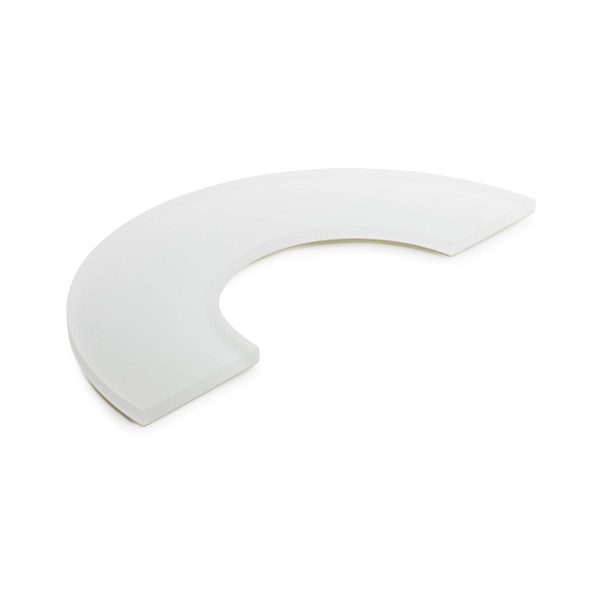 Ice Servierplatte Strasse 1/2 Kreis 31.5x16x1cm Nacryl weiss