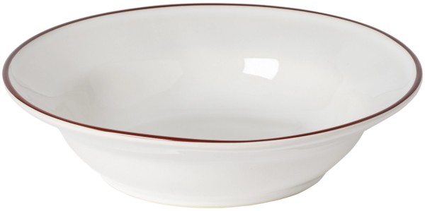 Beja Suppen- u. Pastateller D21.1cm H5.3cm 60cl weiss-rot