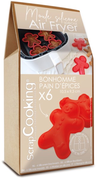6er Set Backform für Heissluftfritteuse Lebkuchenmann