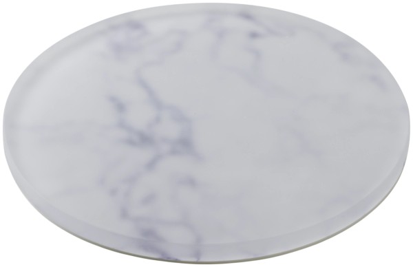 IBR Tablett rund D17cm für Etagere Nacryl weiss marmoroptik