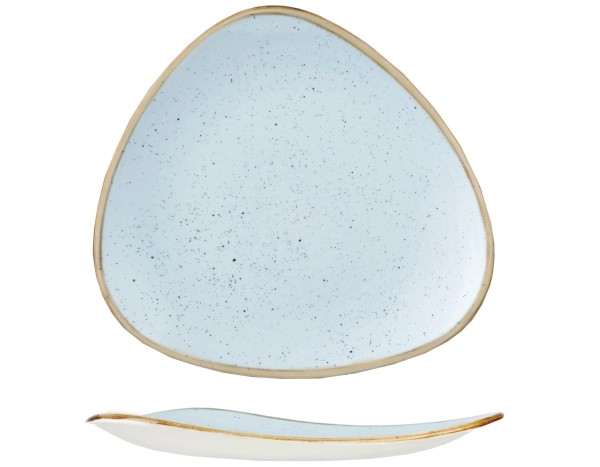 Stonecast Duck Egg Blue Triangel Teller flach 26.5cm