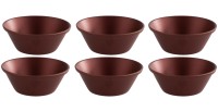 6er Set Dipschälchen D6cm H2.5cm, Edelstahl, kupferrot