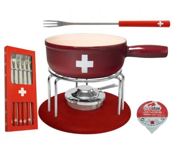 CROIX-CH Fondue-Set 9-tlg BC