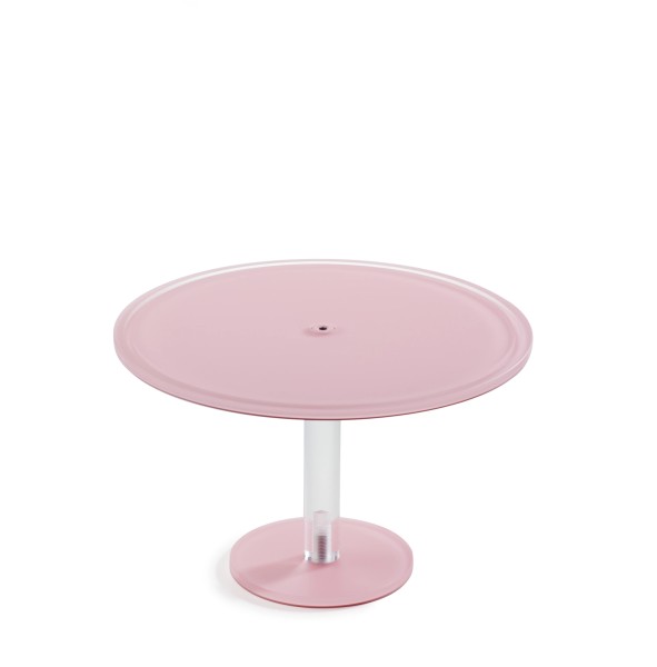 Sweety Tortenplatte auf Fuss D33cm rosa Nacryl