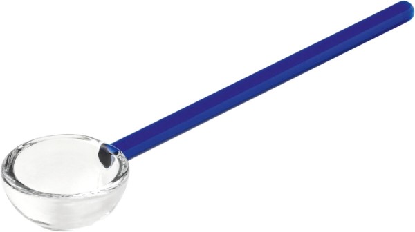 Playground Spoons Glaslöffel 14cm klar Griff blau