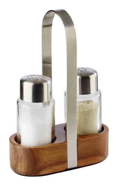 Salz und Pfeffermenage Wood 5.5x11.5cm, H17cm