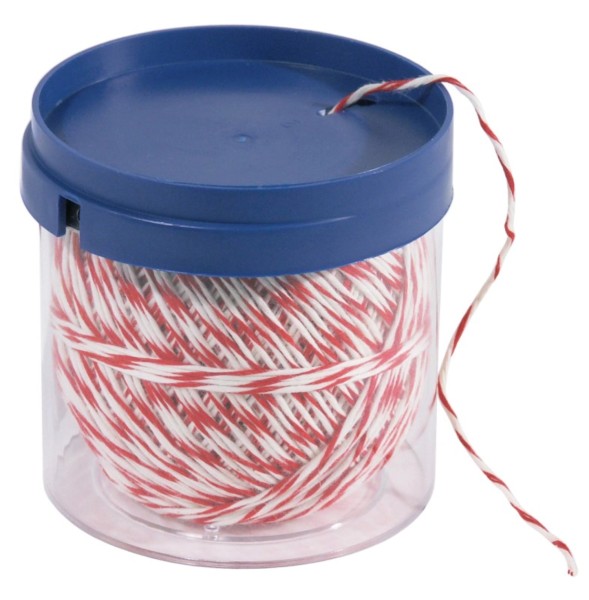 Rollbratenfaden weiss/rot 150m, im Spender