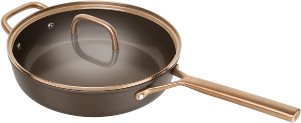 Milano Schmorpfanne mit Glasdeckel 28cm Braun