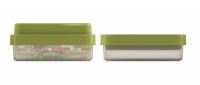 GoEat Compact 2-in-1 Lunch Box, grün, 19x13.5x6/8.5 cm