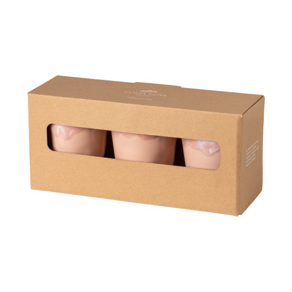 3er Set Grespresso Geschenkbox Mokkatasse 380ml soft pink