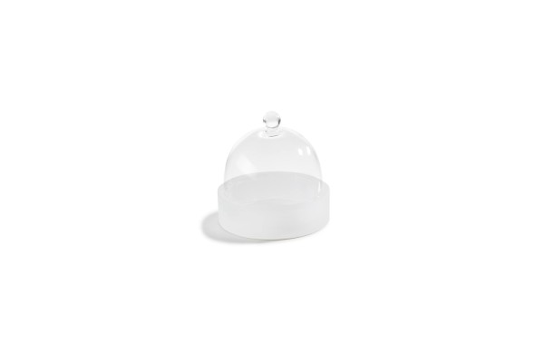 Ice Platte mit Haube D15cm H15cm 300ml weiss Nacryl