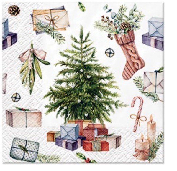 Servietten Cocktail 20x christmas at home, 25x25cm