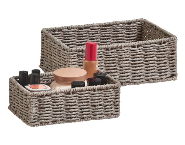 Korb-Set 2St.grau 20cm u.24cm