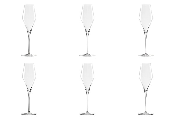 6er Set Quatrophil Champagnerkelch 292ml 1dl geeicht