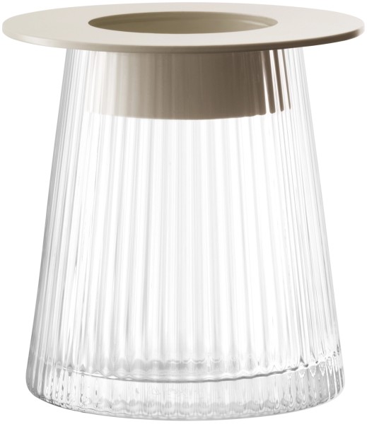 Beacon Windlicht / Vase H14cm clear concrete grey