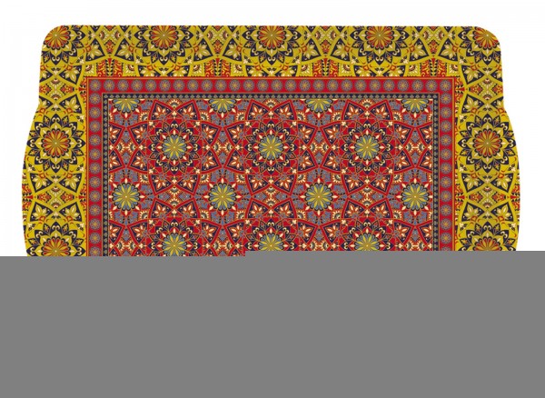 Art Around the World "Mandala" Tablett m. Griffen 33x22 cm