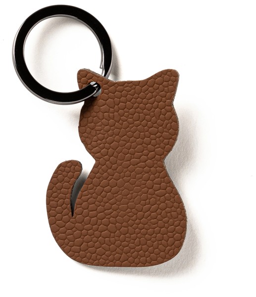 Schlüsselanhänger katze cognac