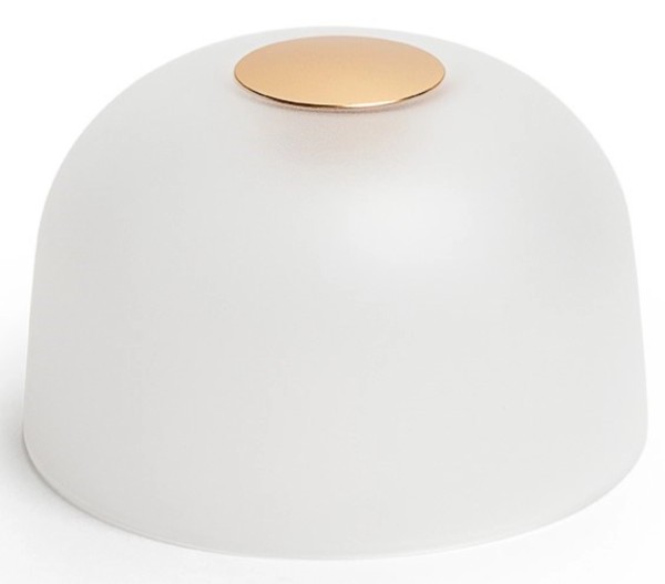 Two Lampenschirm frosted gold Kunststoff