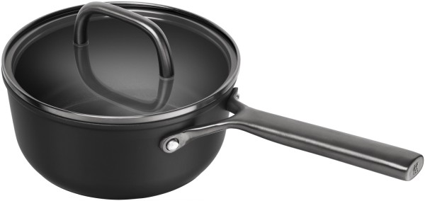 Milano Stielkasserolle mit Glasdeckel 18cm Schwarz