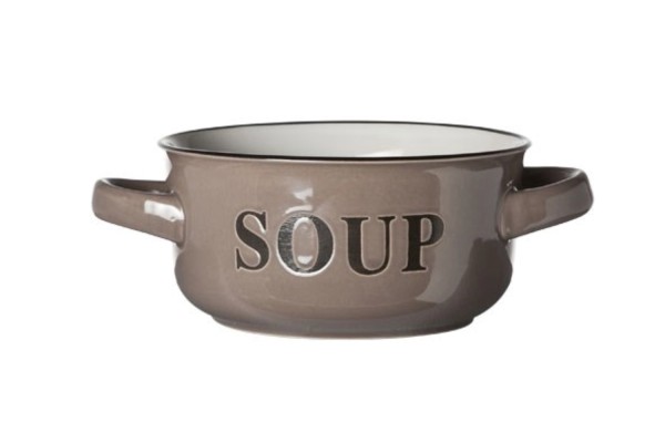 Suppenschüssel SOUP grau, 47cl, 13.5x6.5cm