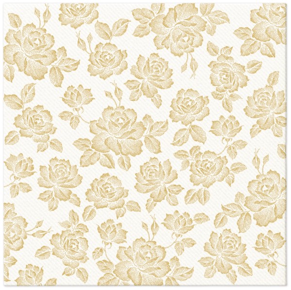 Servietten Dinner 50x Subtle Roses gold 40x40cm
