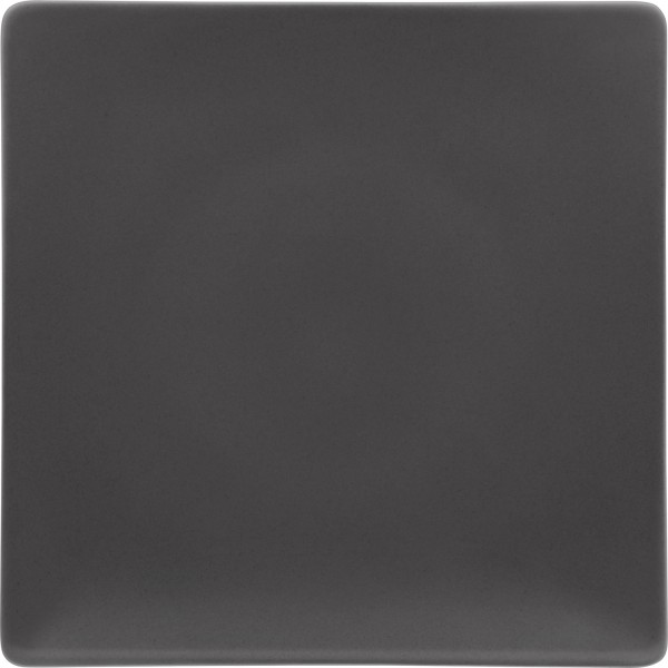 Pottery Frosted Black Teller flach quadratisch coupe 24cm