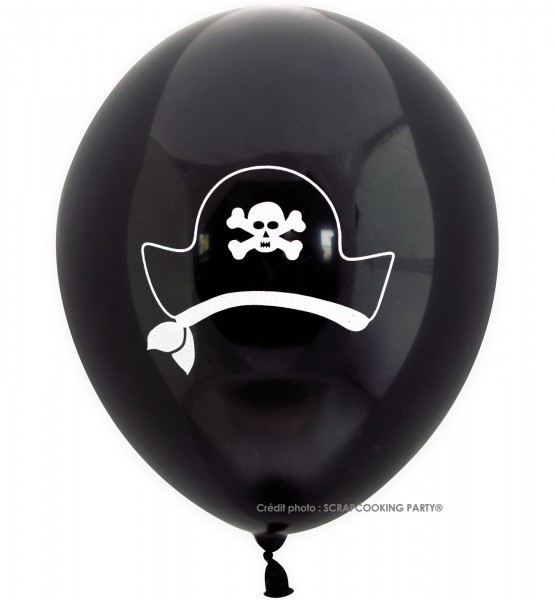 Luftballons Pirat, 6 Stk. Ø25cm