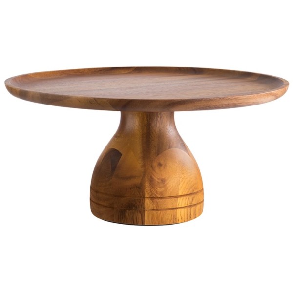 Servier und Tortenplatte Akazie D33cm, H16cm