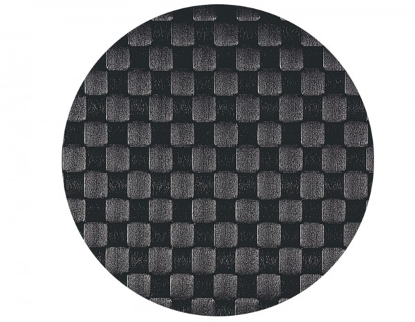 PP-Tischset gewebt, rund, schwarz, Ø 36 cm