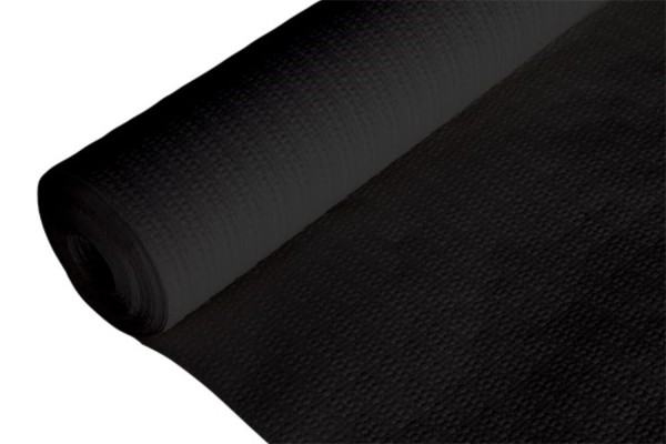 Papier-Tischdecke schwarz, gewaffelt, 1.18x20 m