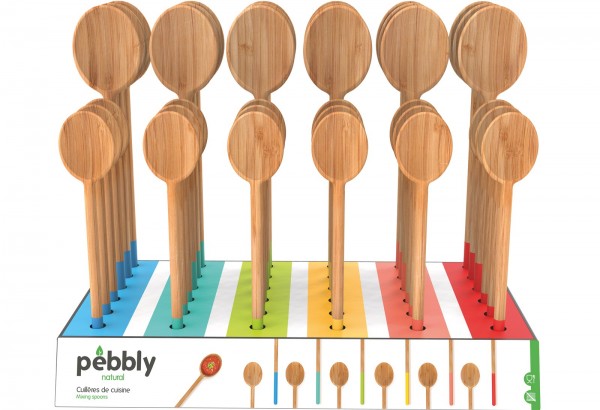 Pebbly Display Kochlöffel 36 Stk. assortiert 22.5cm/30 cm