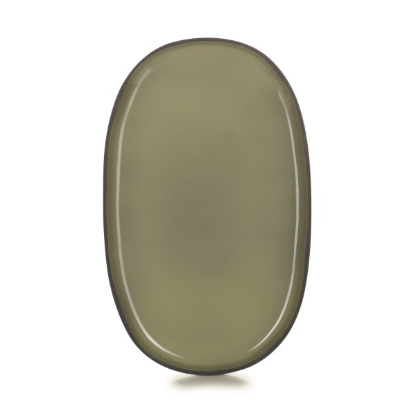 Caractère Servierplatte oval, 35.5x21.8x2.5cm, kardamom