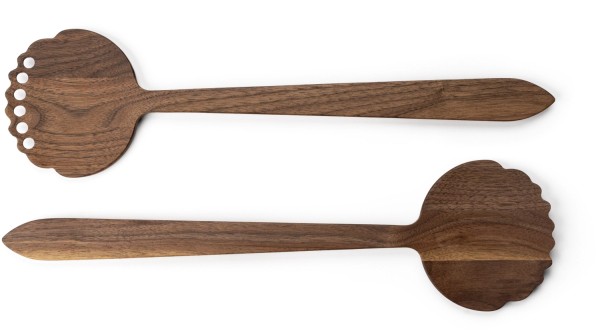 Walnuss Salatbesteck 32.5cm