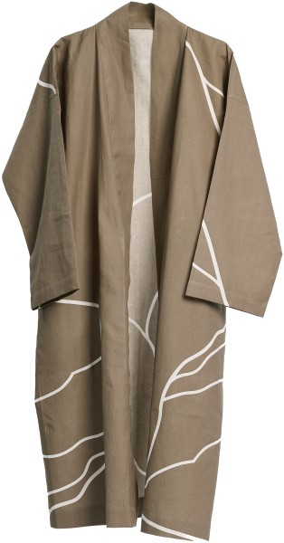 Reconnect Bademantel S/M clay Biobaumwolle