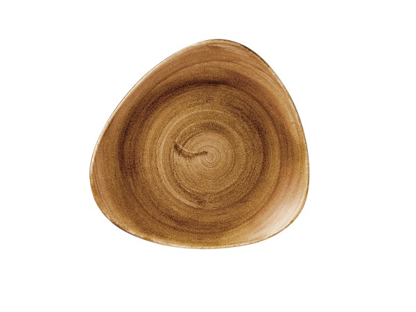 Stonecast Patina Vintage Copper Triangel Teller flach 26.5cm